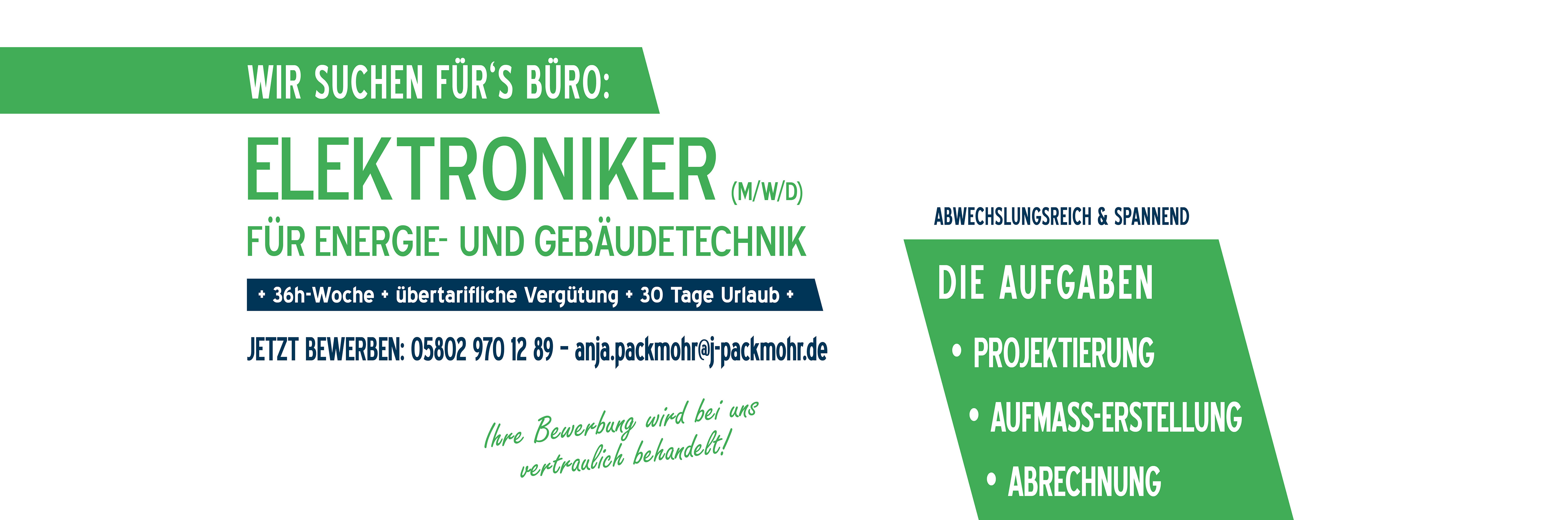 WIR SUCHEN ELEKTRONIKER-VERSTÄRKUNG IM BÜRO!
